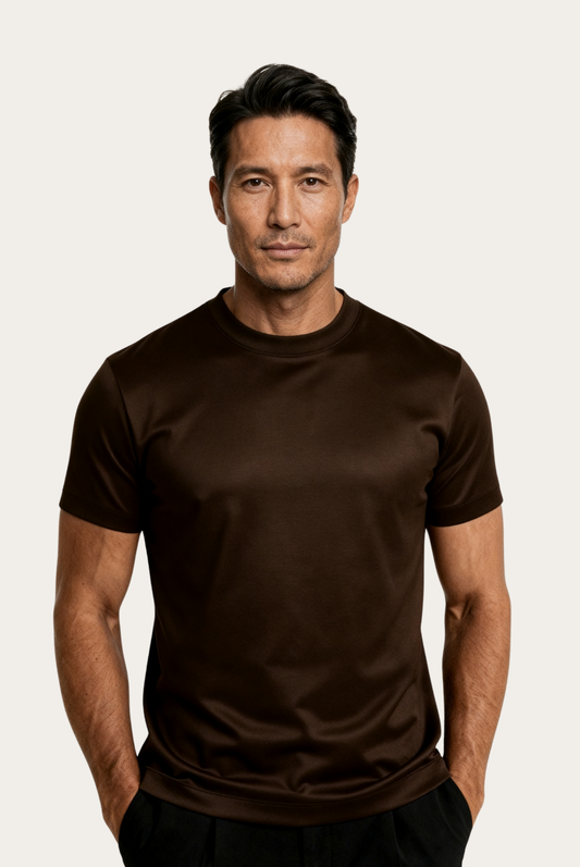 Marcello Camiseta Esencial Espresso de MENIELLE, detalle
