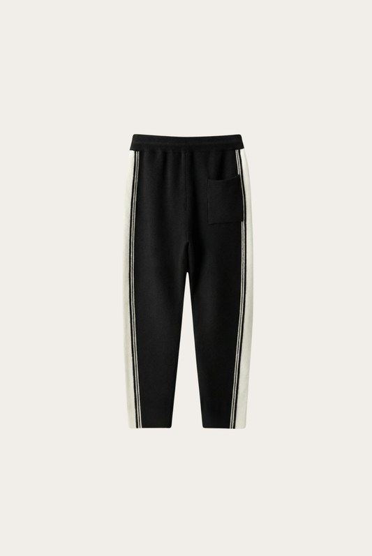 Asolo Pantalón Lana Merino Negro de MENIELLE, detalle