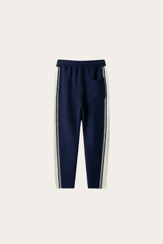 Asolo Pantalón Lana Merino Azul Marino de MENIELLE, detalle