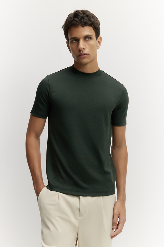 Lucca Camiseta Premium Verde Bosque de MENIELLE, detalle