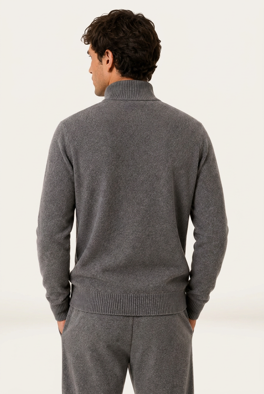 Bruno Conjunto Lana Merino Gris de Menielle, vista posterior