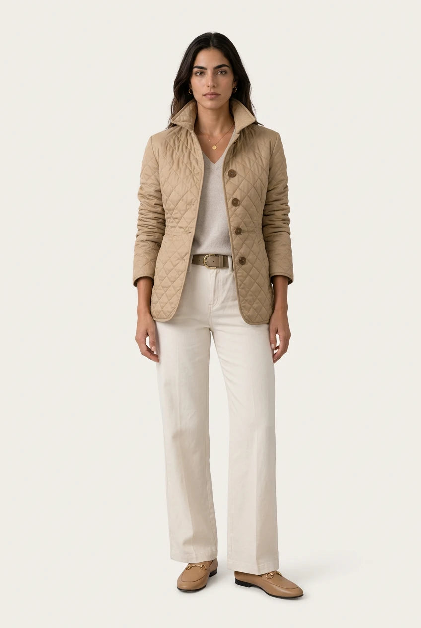 Elodia Chaqueta Beige de Menielle, vista frontal