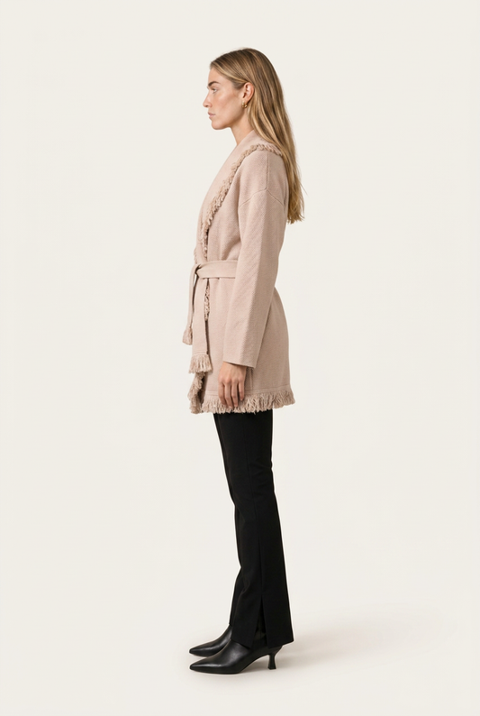 Marano Abrigo Beige de Menielle, vista lateral