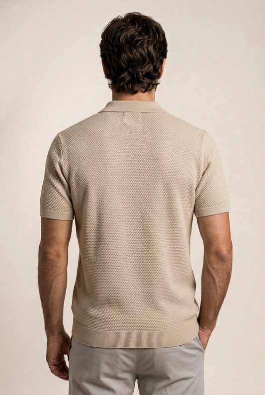 Riviera Knitted Cotton Polo Shirt