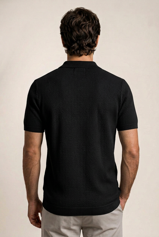 Roma Knitted Cotton Polo Shirt