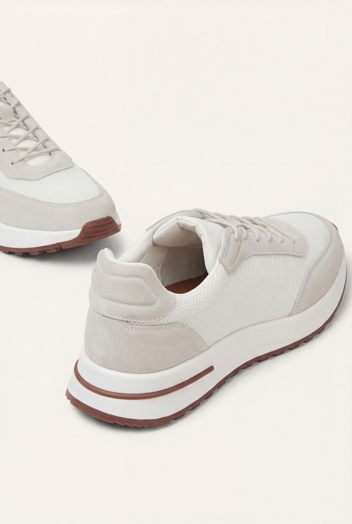 Stresa Sneaker Blanc de Menielle, vista tres cuartos