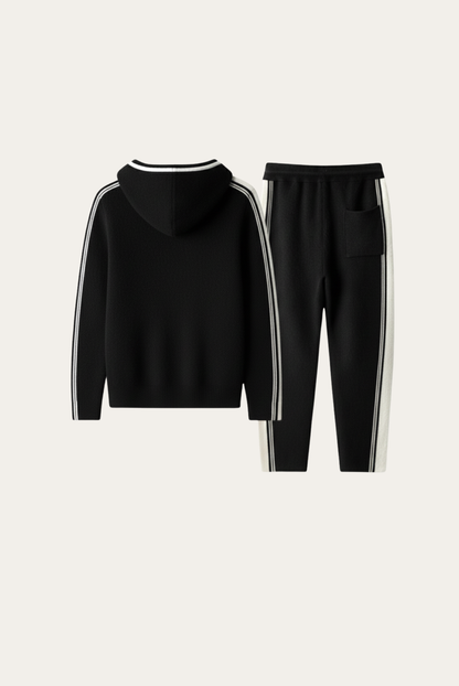 Dante Conjunto Lana Merino Negro de MENIELLE, detalle