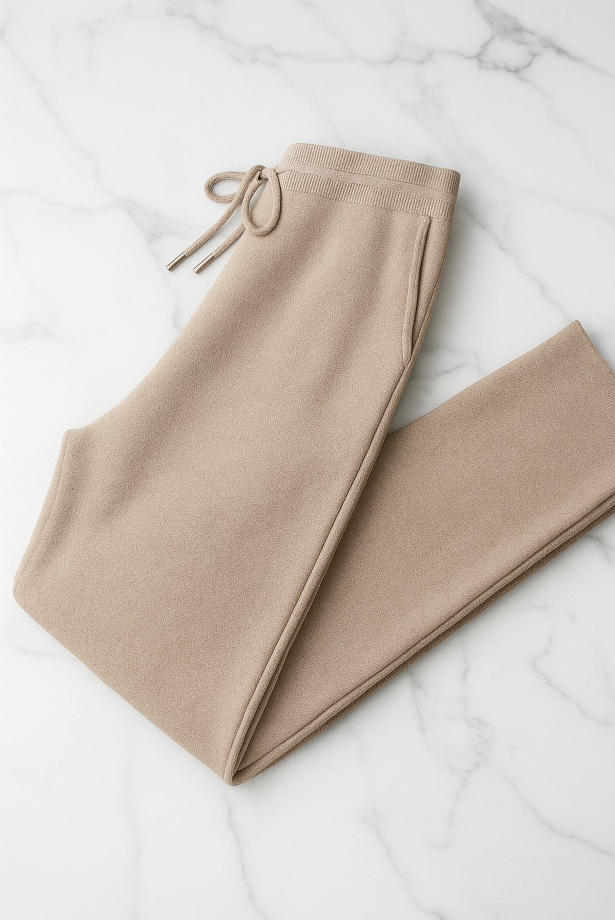 Dante Nocturne Conjunto Lana Merino Beige de MENIELLE, detalle