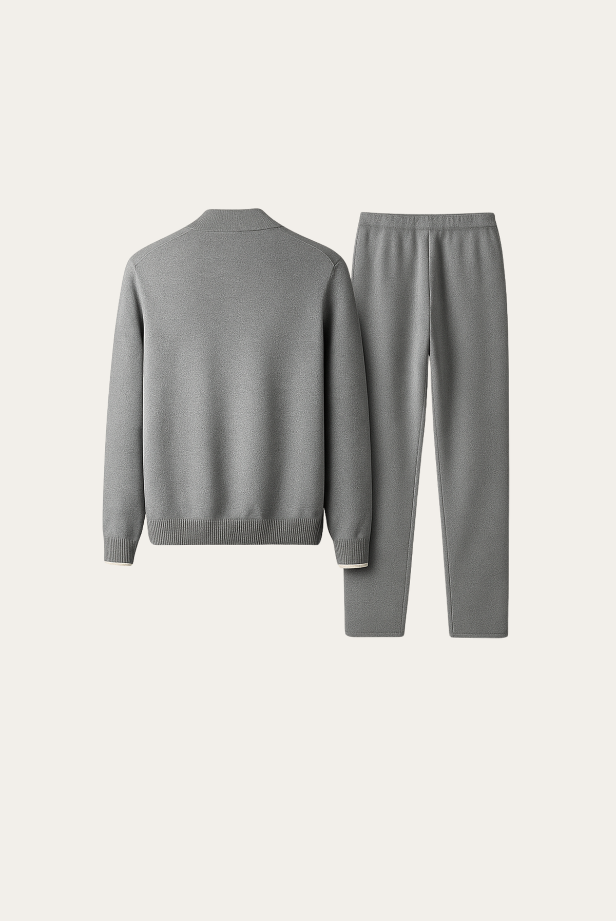 Dante Nocturne Conjunto Lana Merino Gris de MENIELLE, detalle