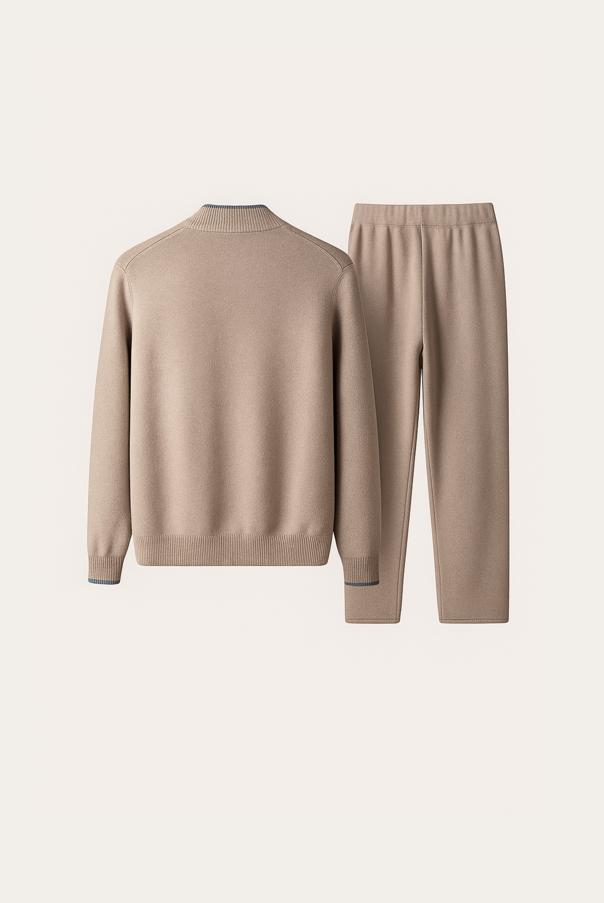 Dante Nocturne Conjunto Lana Merino Beige de MENIELLE, detalle