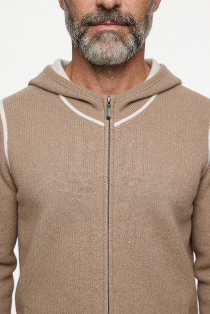 Marzio Dune Conjunto Cachemira Beige de MENIELLE, detalle