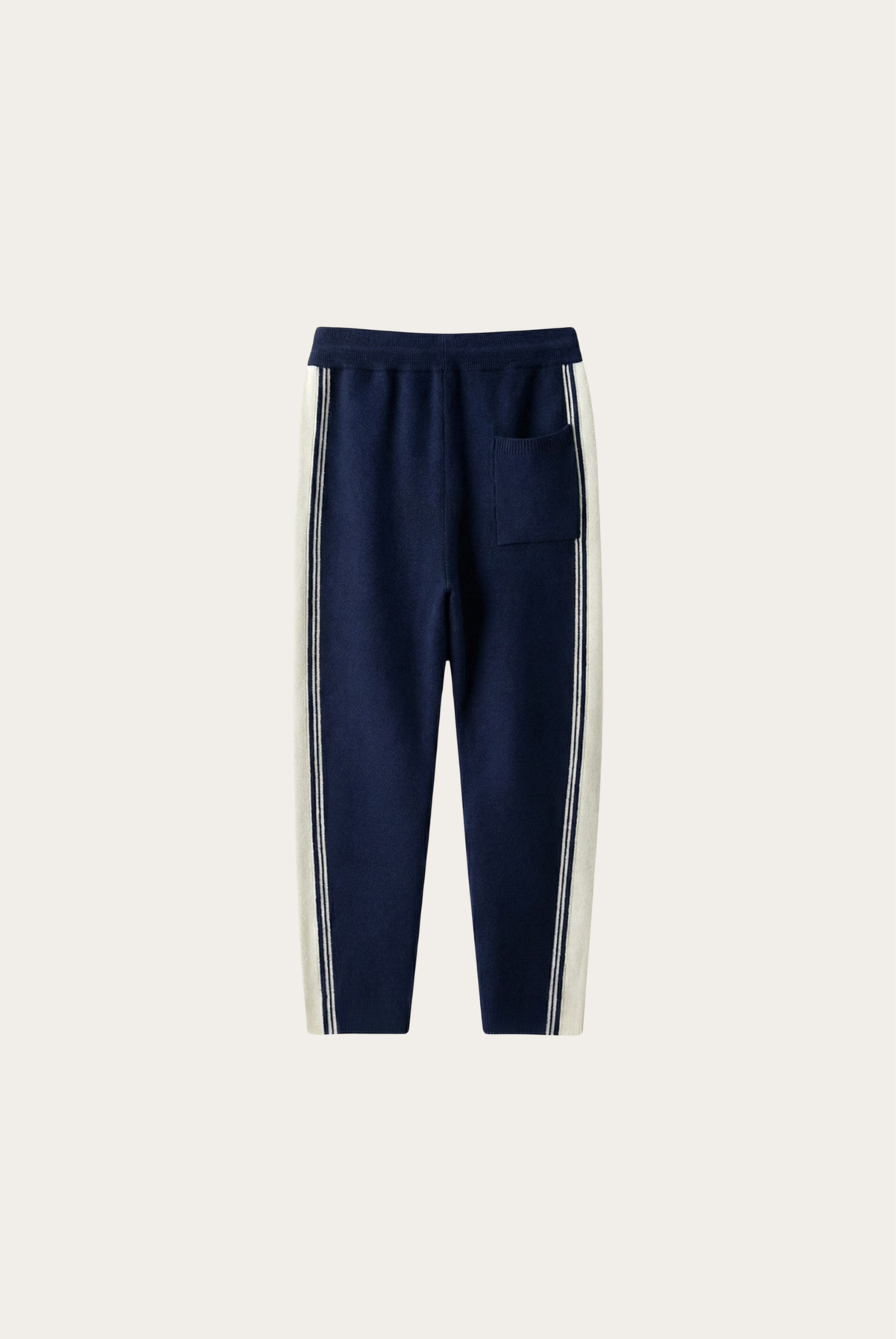 Asolo Pantalón Lana Merino Azul Marino de MENIELLE, detalle