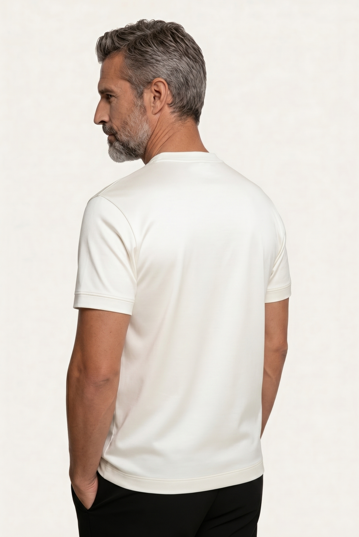 Marcello Camiseta Esencial Blanc de MENIELLE, detalle