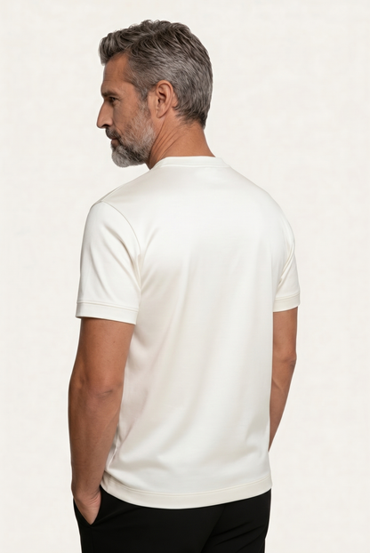 Marcello Camiseta Esencial Blanc de MENIELLE, detalle