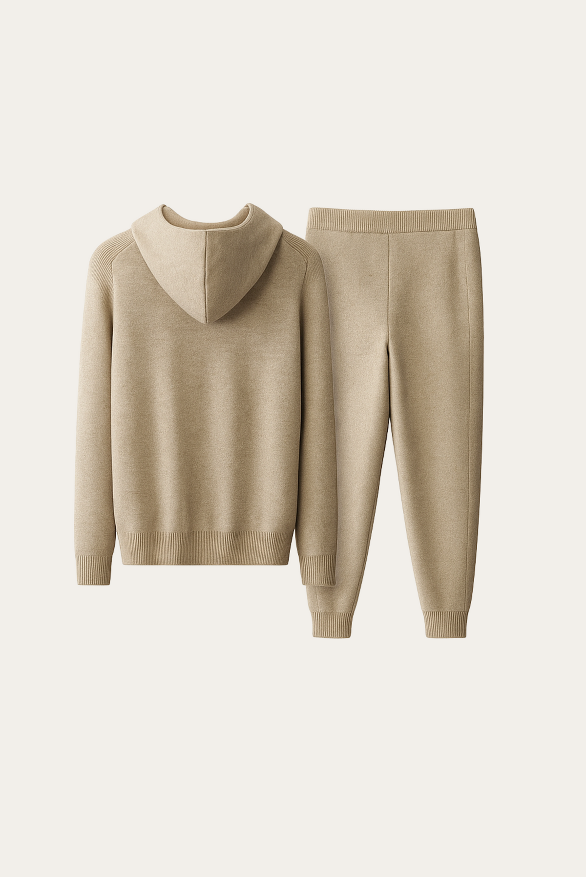 Marzio Conjunto Cachemira Camel de MENIELLE, detalle