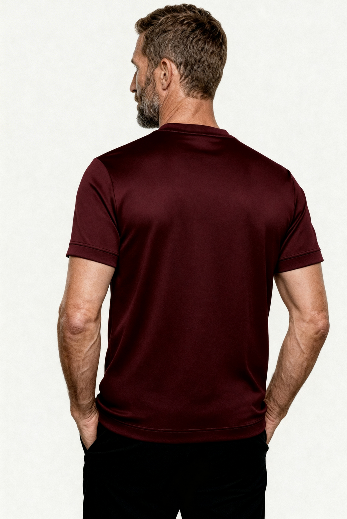 Marcello Camiseta Esencial Bordeaux de MENIELLE, detalle