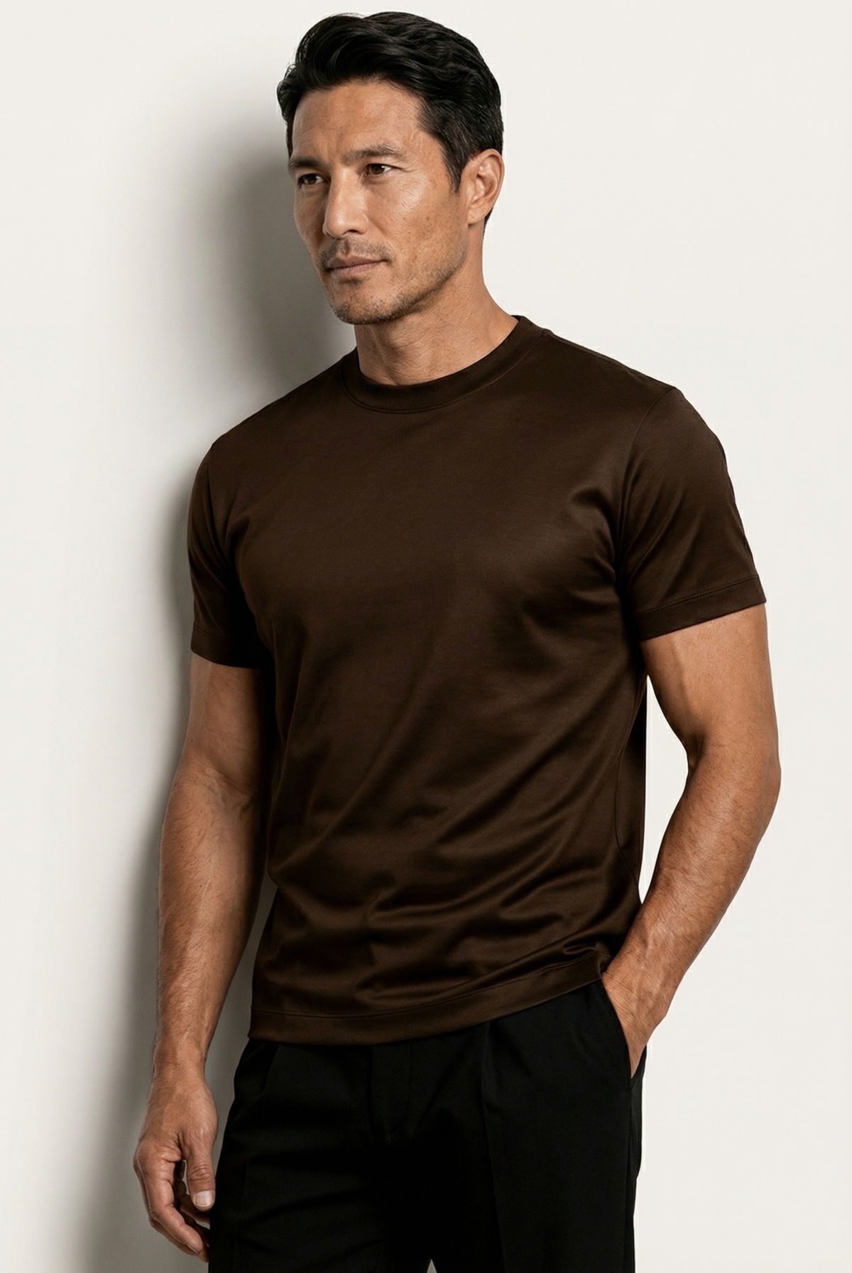 Marcello Camiseta Esencial Espresso de MENIELLE, detalle