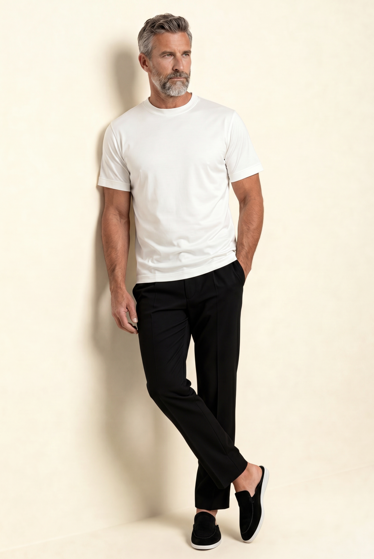 Marcello Camiseta Esencial Blanc de MENIELLE, detalle