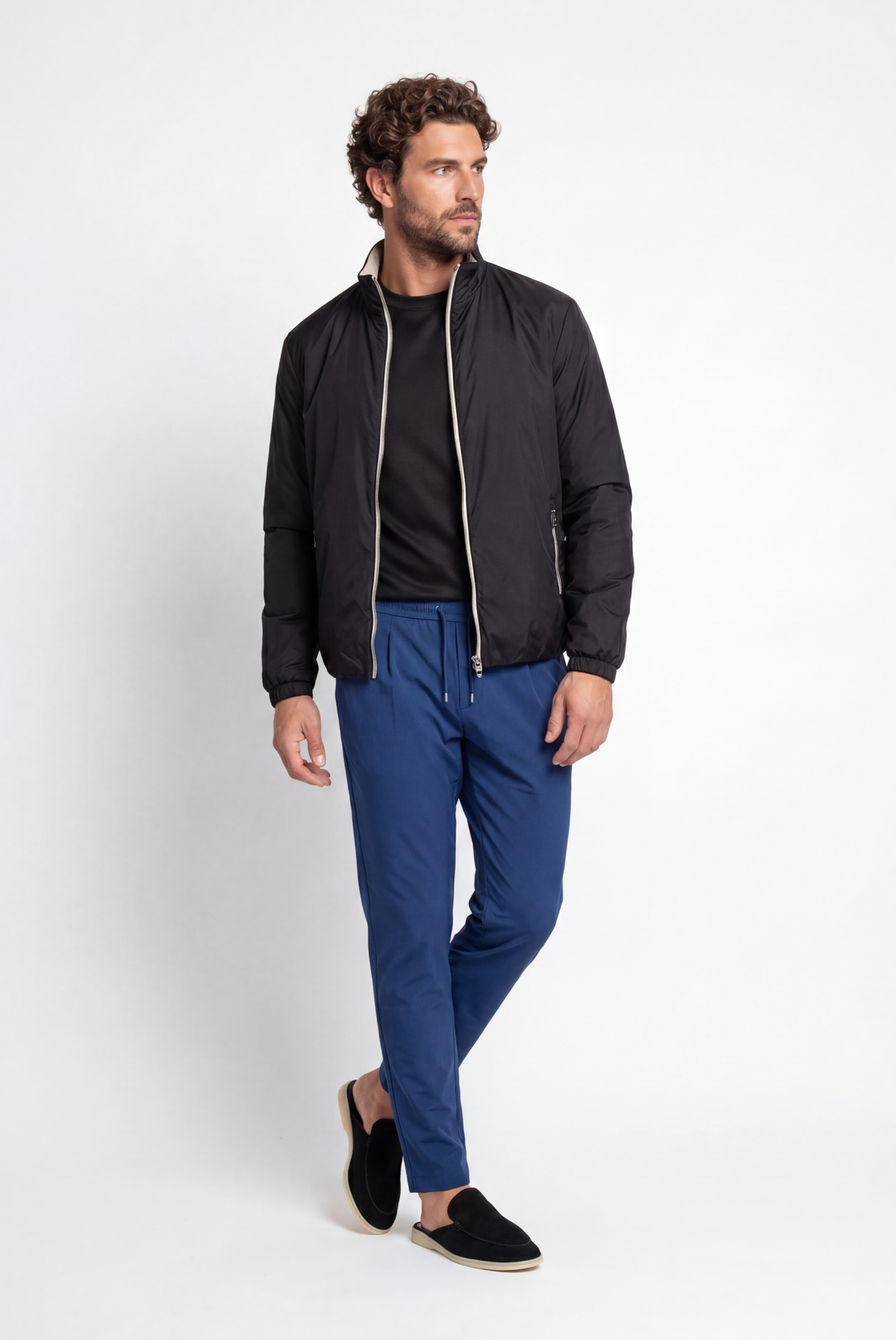 Verona Pantalón Azul Marino de MENIELLE, detalle