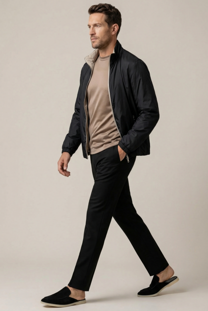 Marcello Camiseta Esencial Taupe de MENIELLE, detalle