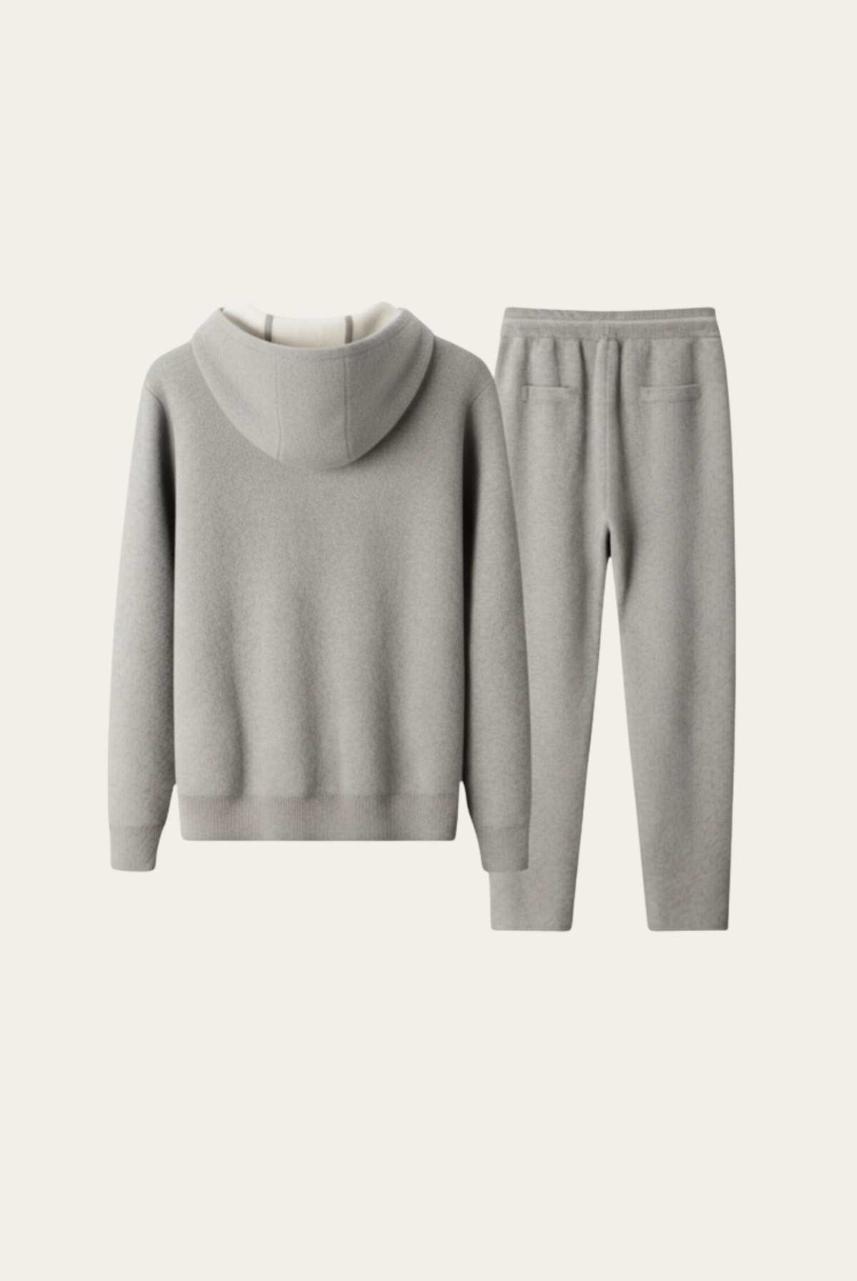 Marzio Dune Conjunto Cachemira Gris de MENIELLE, detalle