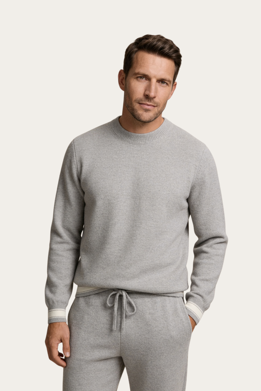 Marzio Elite Conjunto Cachemira Gris de MENIELLE, detalle