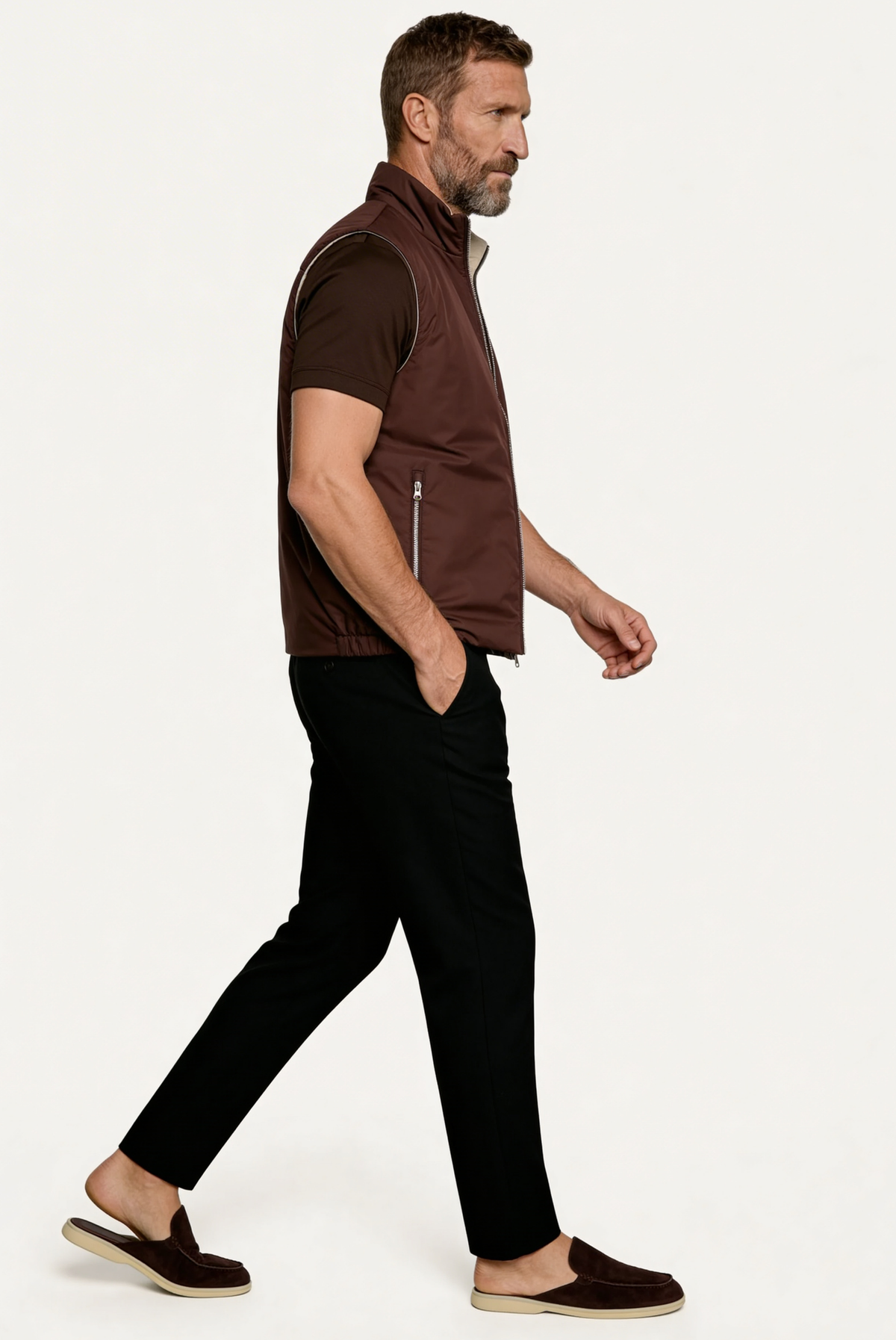 Ischia Chaleco Técnico Marrón de MENIELLE, detalle
