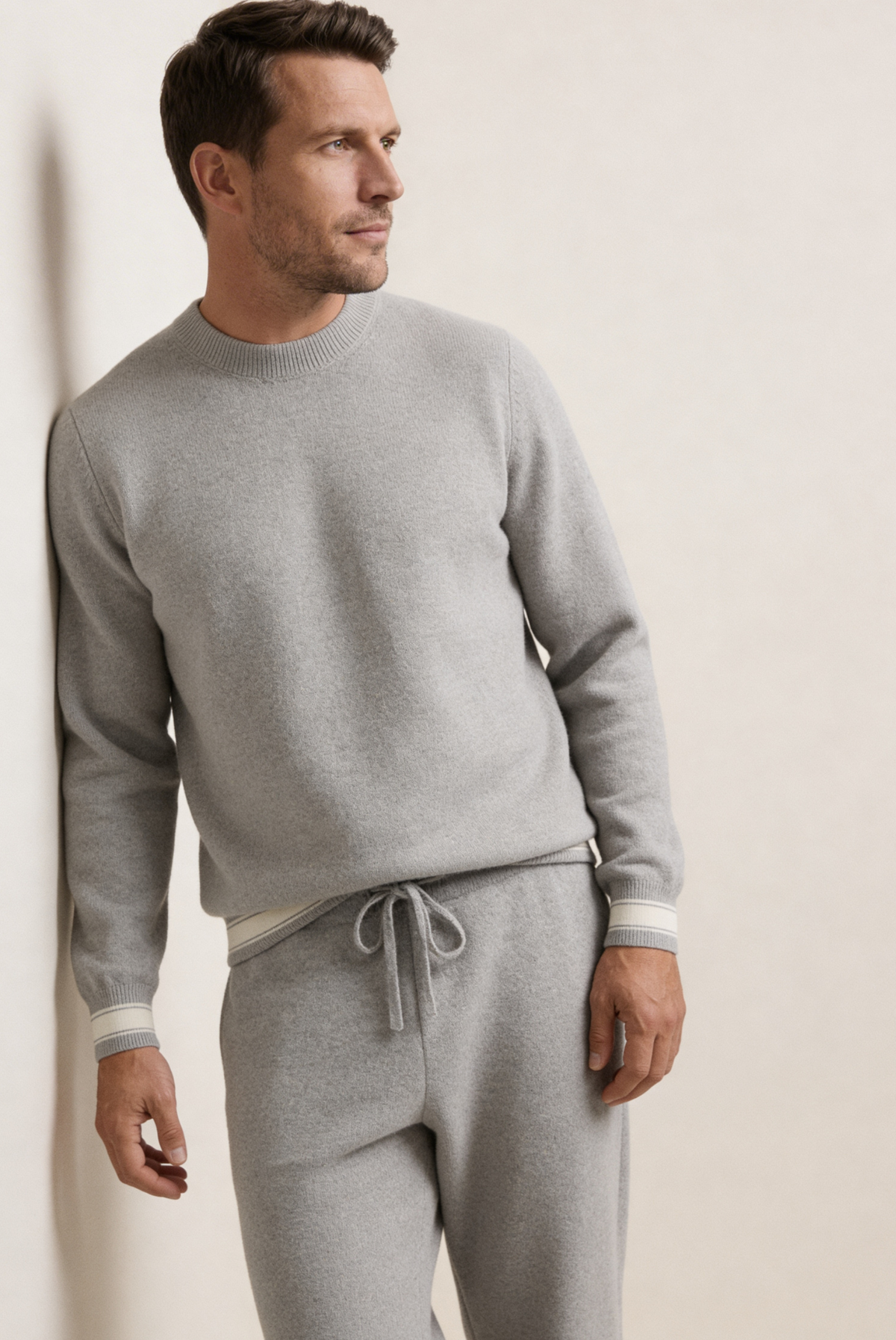 Marzio Elite Conjunto Cachemira Gris de MENIELLE, detalle