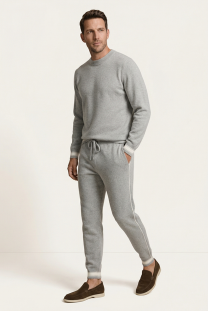 Marzio Elite Conjunto Cachemira Gris de MENIELLE, detalle