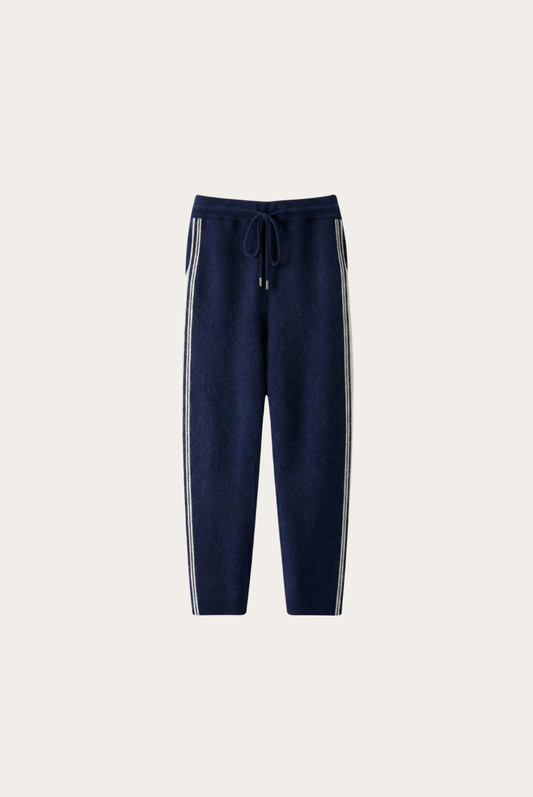 Asolo Pantalón Lana Merino Azul Marino de MENIELLE