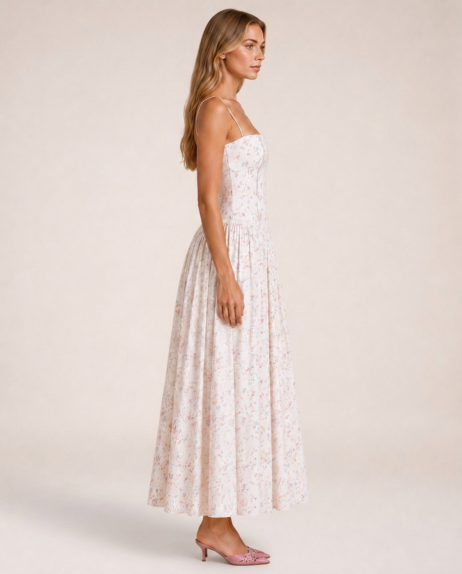 Azalea Vestido Midi Floral Multicolor side view