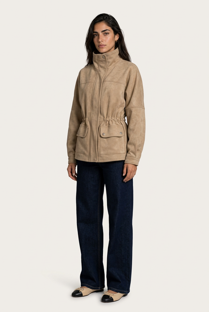 Brescia Chaqueta Suede Beige para mujer