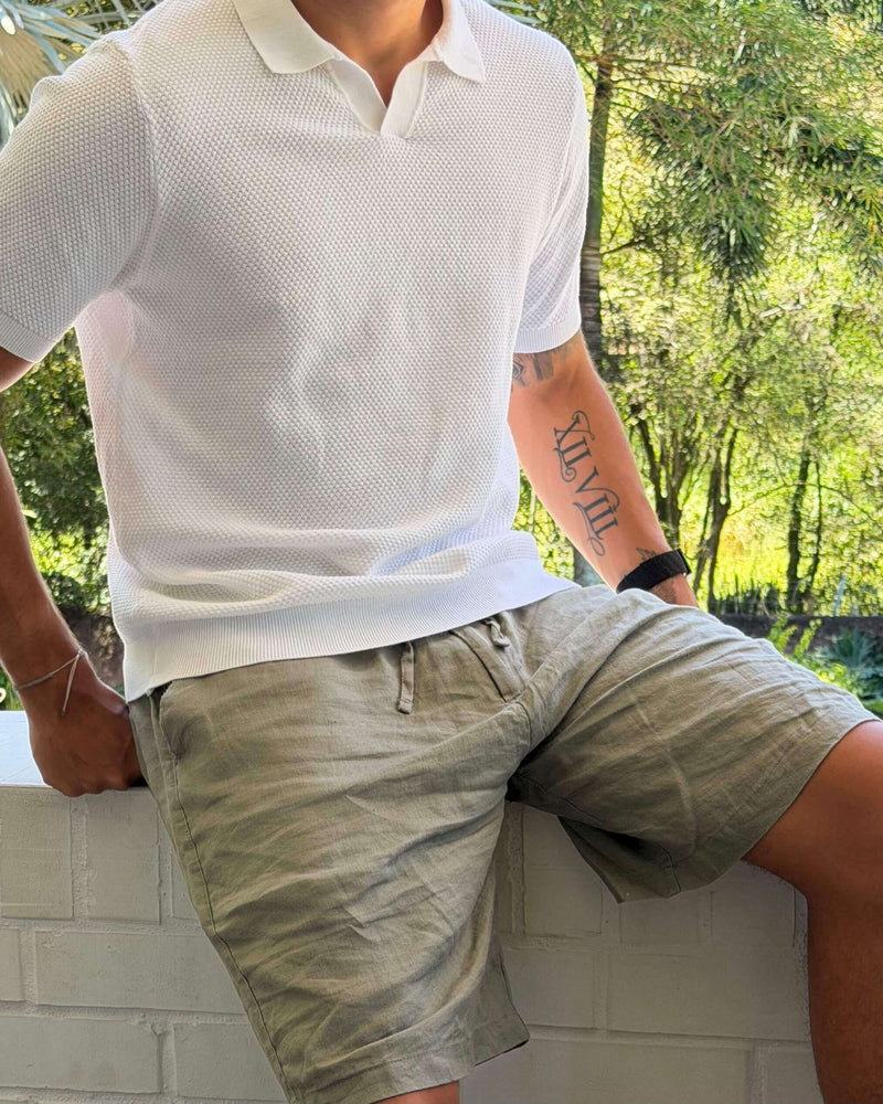 Capri knit polo worn by you