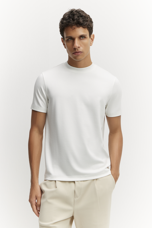 Lucca Camiseta Premium Blanca de MENIELLE, detalle