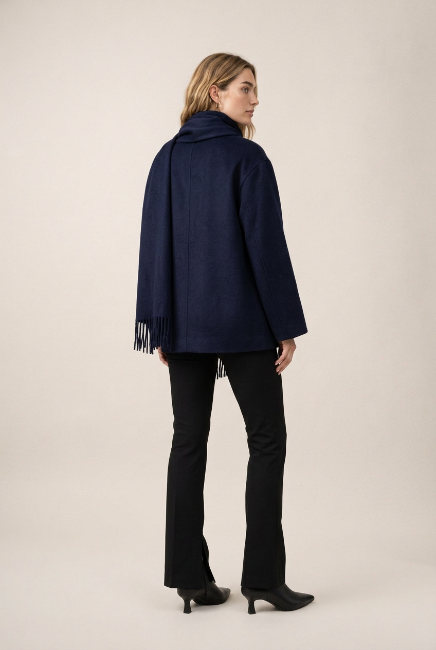 Belmore Abrigo Navy de Menielle, vista posterior