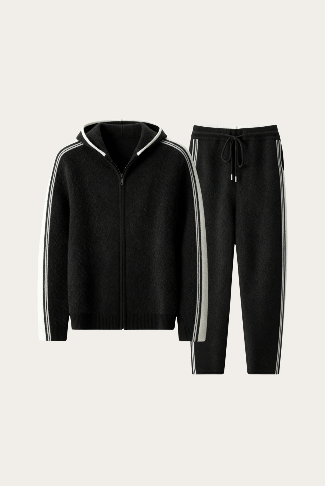 Dante Conjunto Lana Merino Negro de MENIELLE
