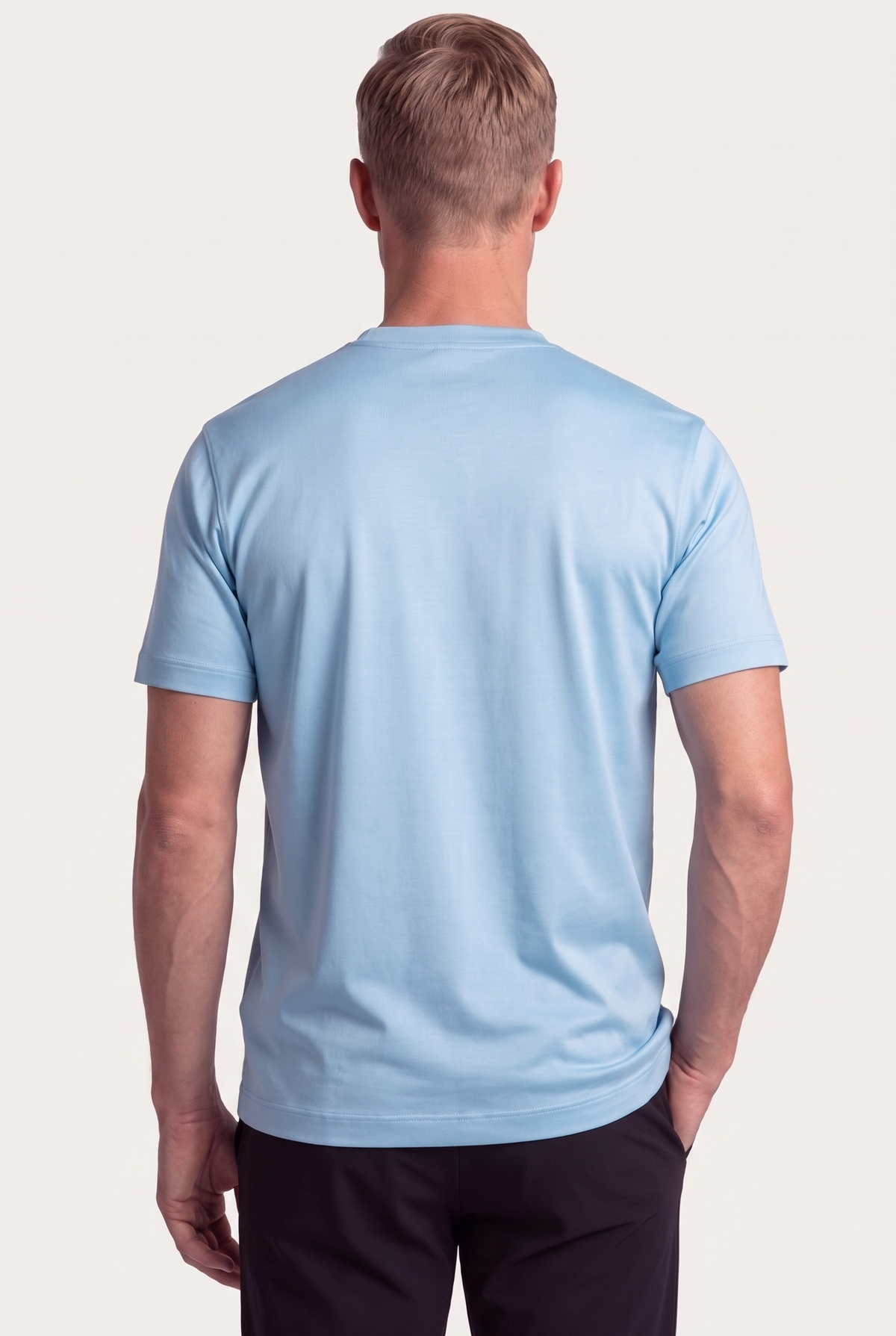 Trento Camiseta Azul Océano de MENIELLE, detalle
