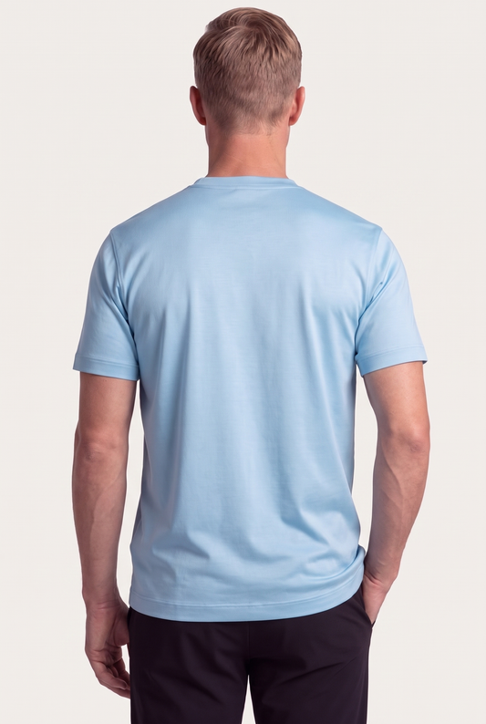 Trento Camiseta Azul Océano de MENIELLE, detalle