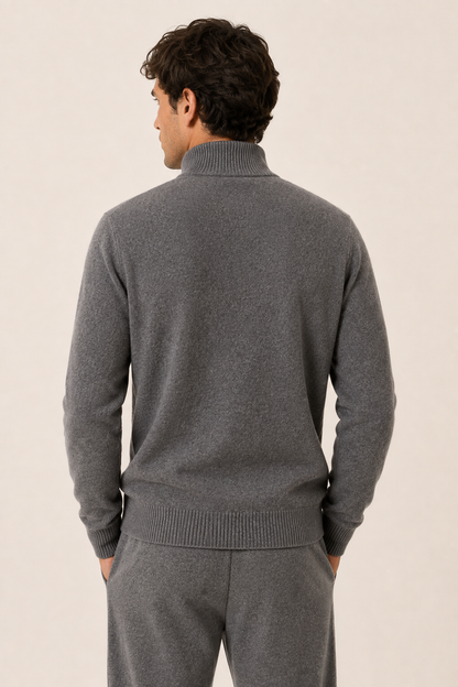 Bruno Conjunto Lana Merino Gris de MENIELLE, detalle