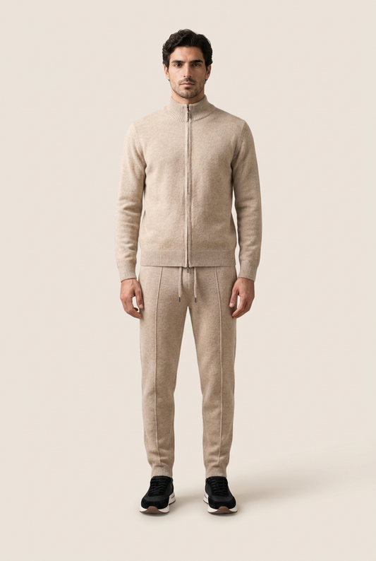 Bruno Conjunto Lana Merino Beige de Menielle, vista frontal