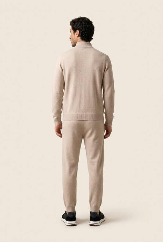 Bruno Conjunto Lana Merino Beige de Menielle, vista posterior