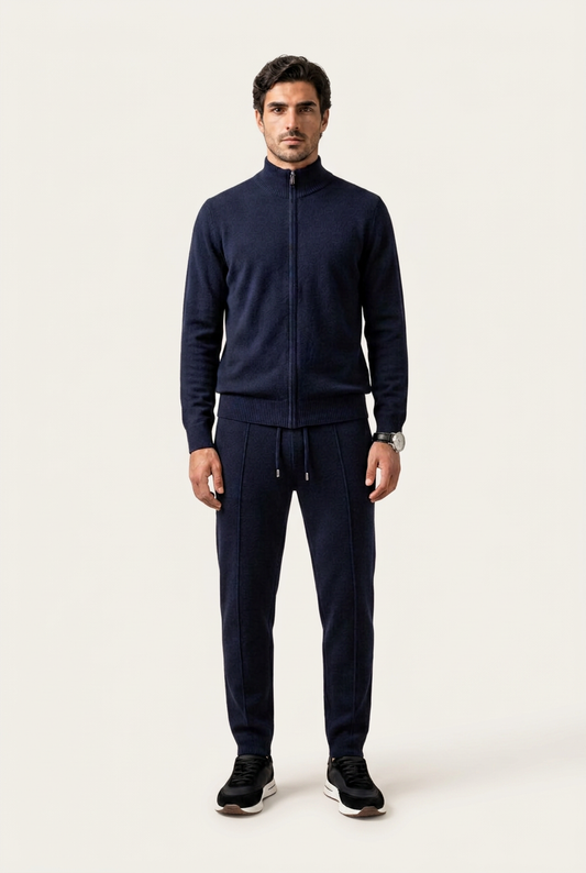 Bruno Conjunto Lana Merino Navy de Menielle, vista frontal