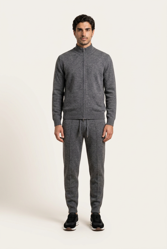 Bruno Conjunto Lana Merino Gris de Menielle, vista frontal
