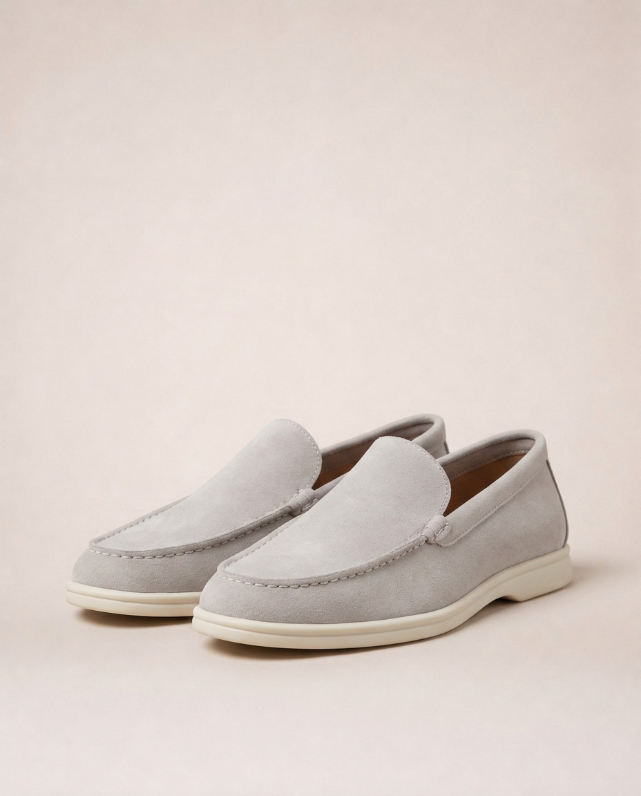 Capri Loafers white lightweight slip-on loafers front angle view