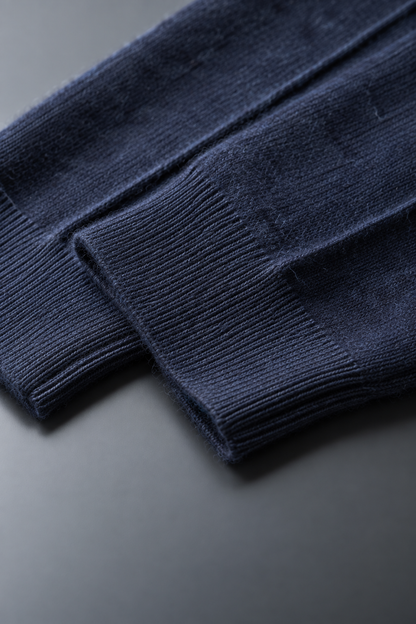 details navy bruno details of the sleeves