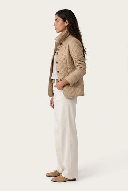Elodia Chaqueta Beige de Menielle, vista lateral