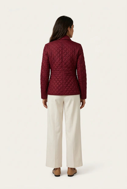 Elodia Chaqueta Bordeaux de Menielle, vista espalda