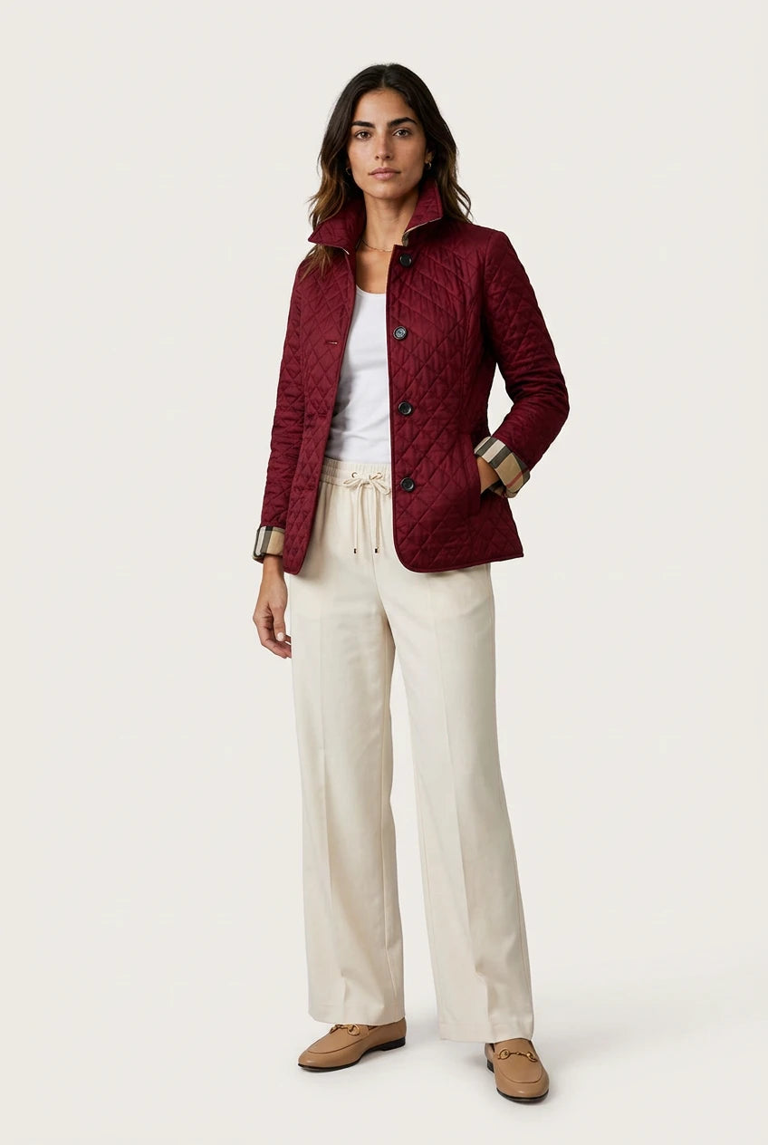 Elodia Chaqueta Bordeaux de Menielle, vista frontal