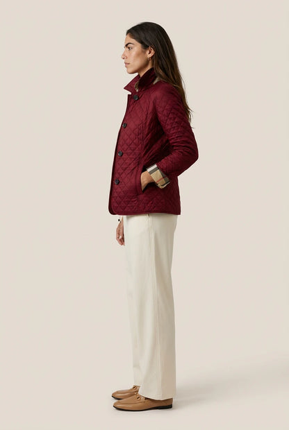 Elodia Chaqueta Bordeaux de Menielle, vista lateral