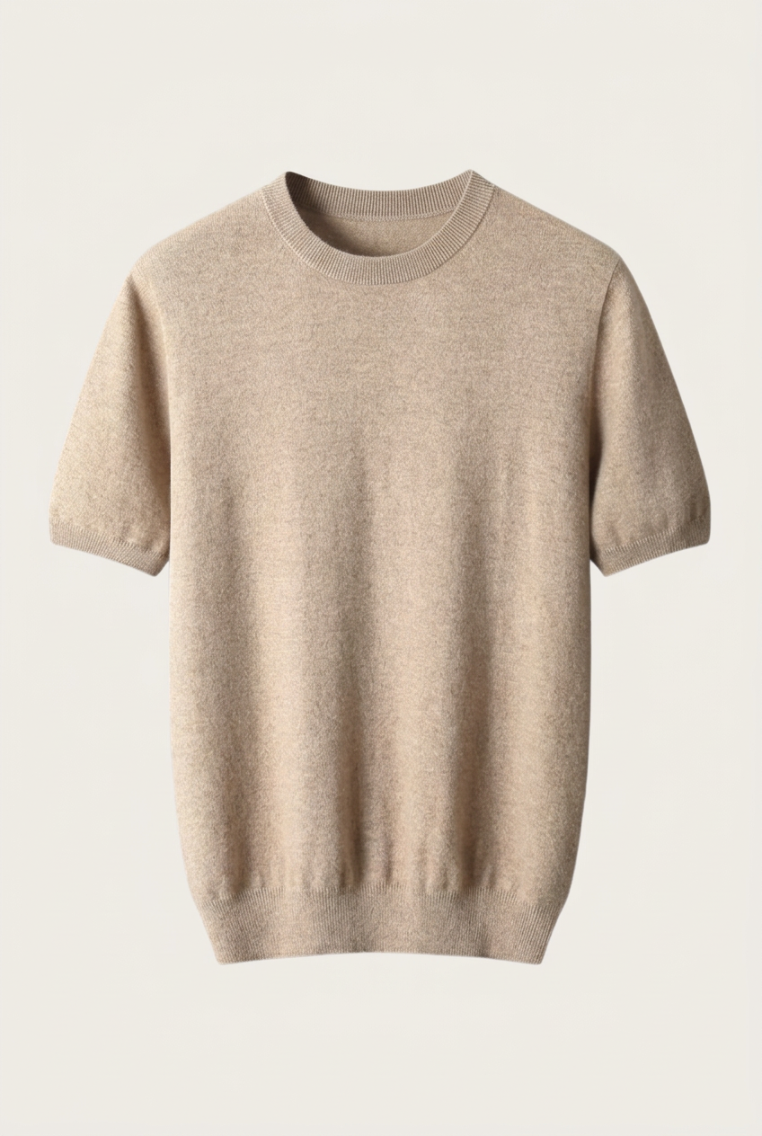 Enzo Camiseta Cachemira Beige de Menielle, vista de producto